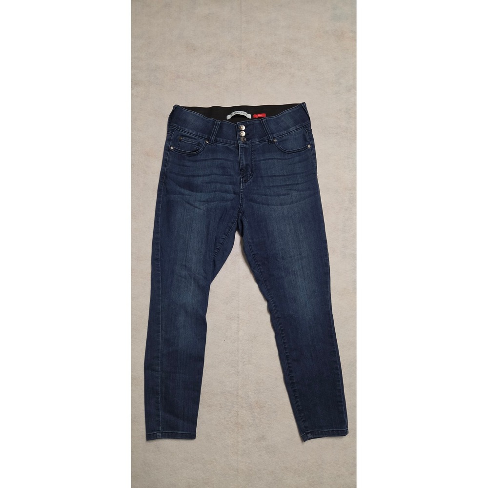 Celebrity Pink The Rider Skinny Jeans Size 14 Dark Blue High Rise Elastic Waist